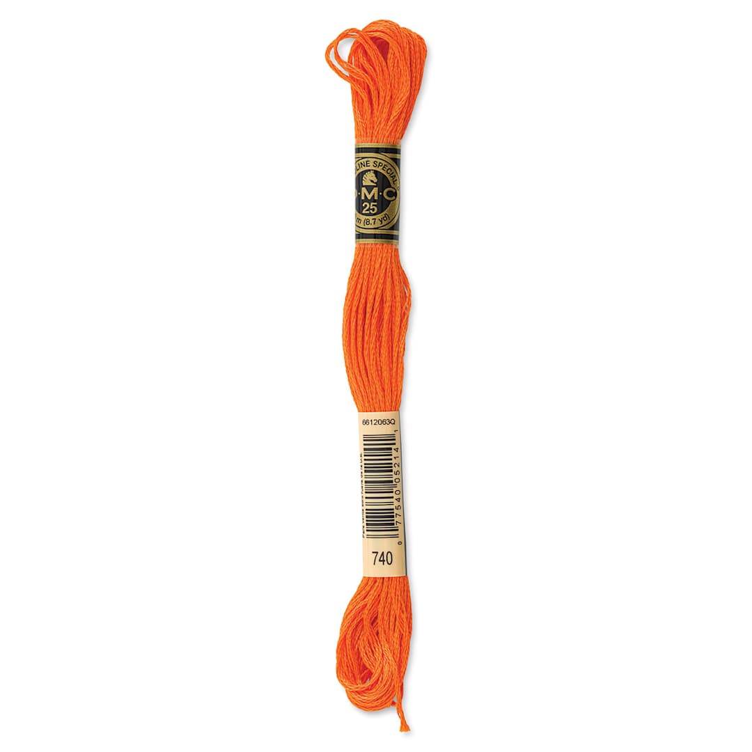 Open in modal - DMC Cotton Embroidery Floss - Tangerine, 8-3/4 yards (Front of label)