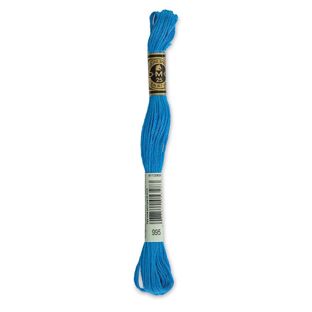 Open in modal - DMC Cotton Embroidery Floss - Dark Electric Blue, 8-3/4 yards (Front of label)