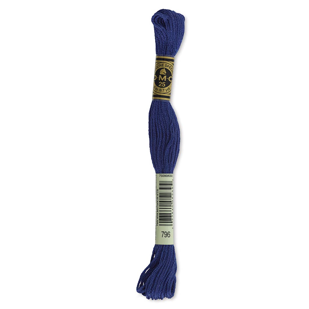 Open in modal - DMC Cotton Embroidery Floss - Dark Royal Blue, 8-3/4 yards (Front of label)