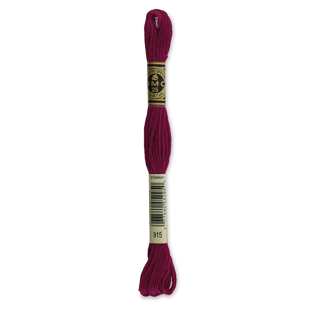 Open in modal - DMC Cotton Embroidery Floss - Dark Plum, 8-3/4 yards (Front of label)