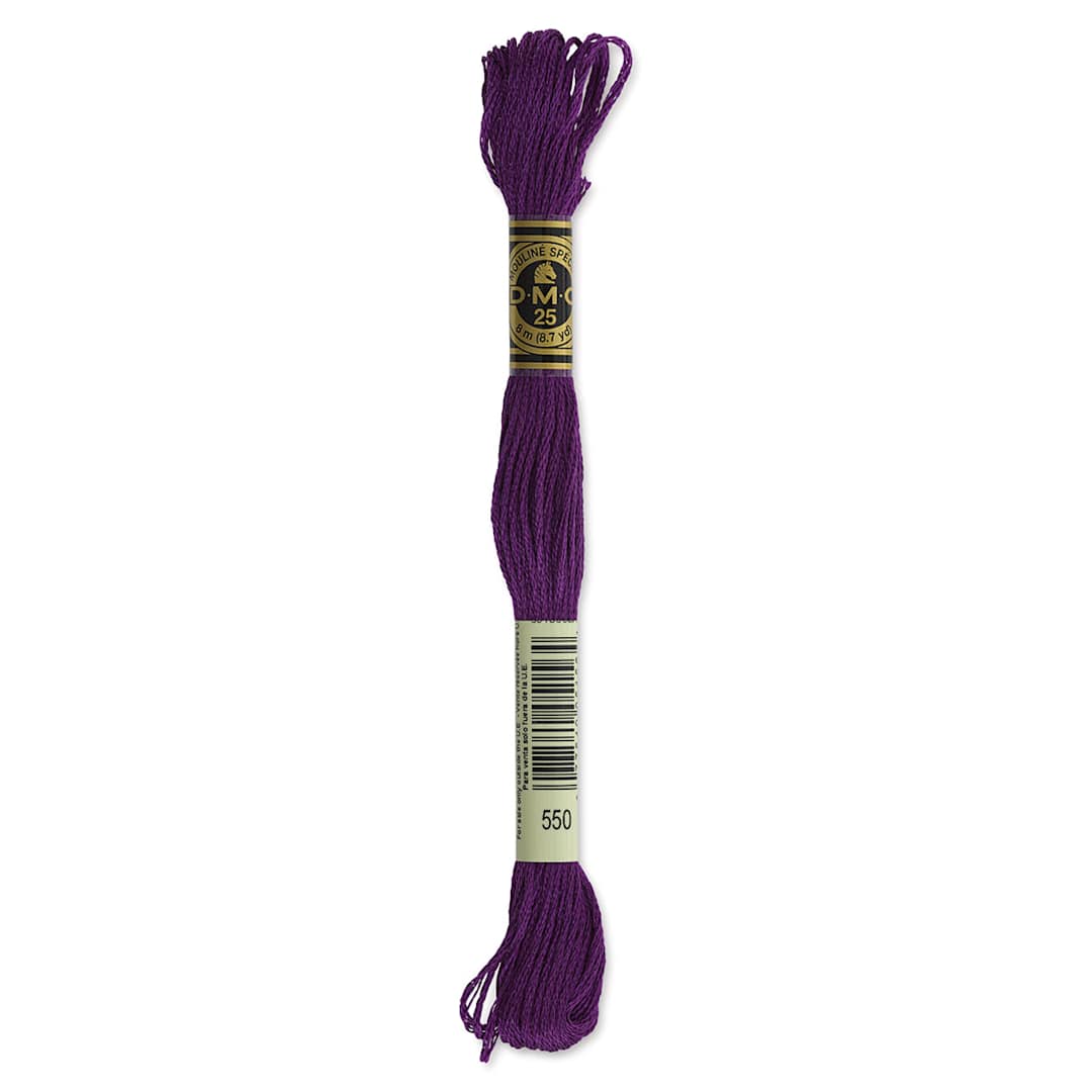 Open in modal - DMC Cotton Embroidery Floss - Very Dark Violet, 8-3/4 yards (Front of label)