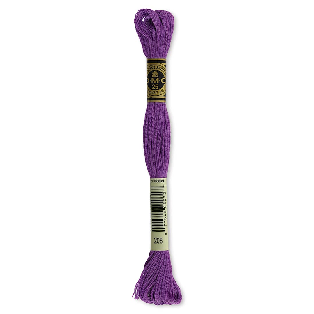 Open in modal - DMC Cotton Embroidery Floss - Very Dark Lavender, 8-3/4 yards (Front of label)