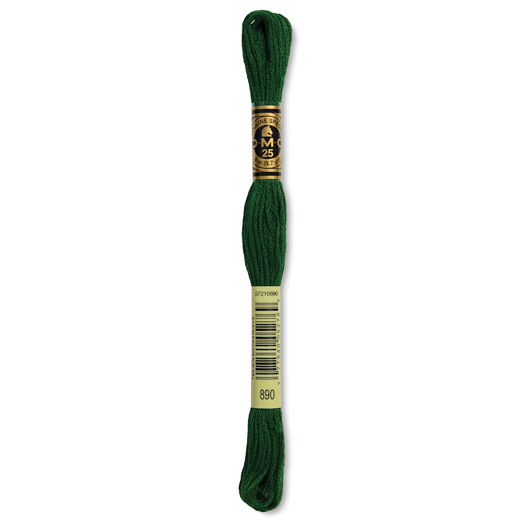 Open in modal - DMC Cotton Embroidery Floss - Ultra Dark Pistachio Green, 8-3/4 yards