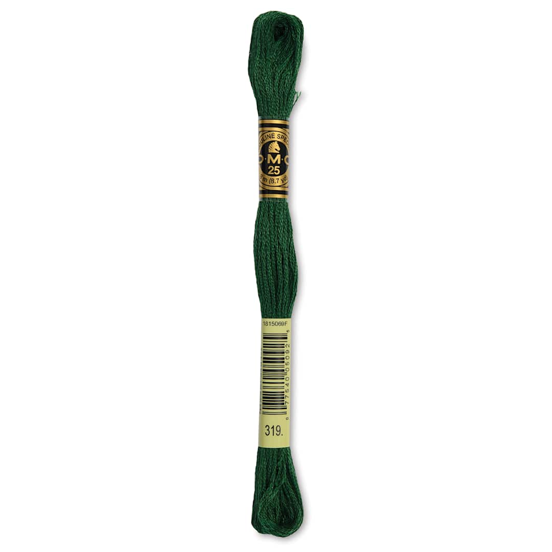 Open in modal - DMC Cotton Embroidery Floss - Dark Pistachio Green, 8-3/4 yards