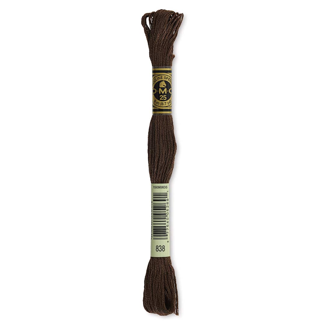 Open in modal - DMC Cotton Embroidery Floss - Very Dark Beige Brown, 8-3/4 yards (Front of label)