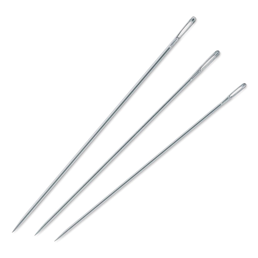Open in modal - Dritz Cotton Darner Hand Needles - Size 1/5, Pkg of 10 one needle of each size