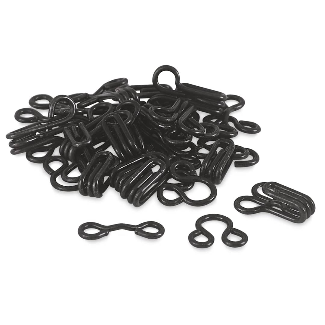 Open in modal - Dritz Sew on Fasteners - Hook and Eyes, Black, Size 3, Package of 14