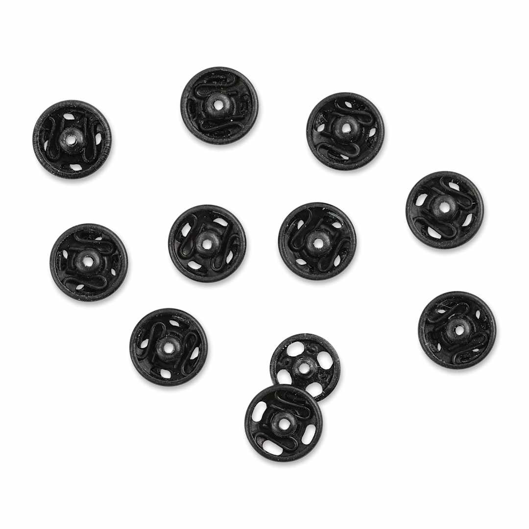 Open in modal - Dritz Sew on Fasteners - 10 loose Black Snaps 
