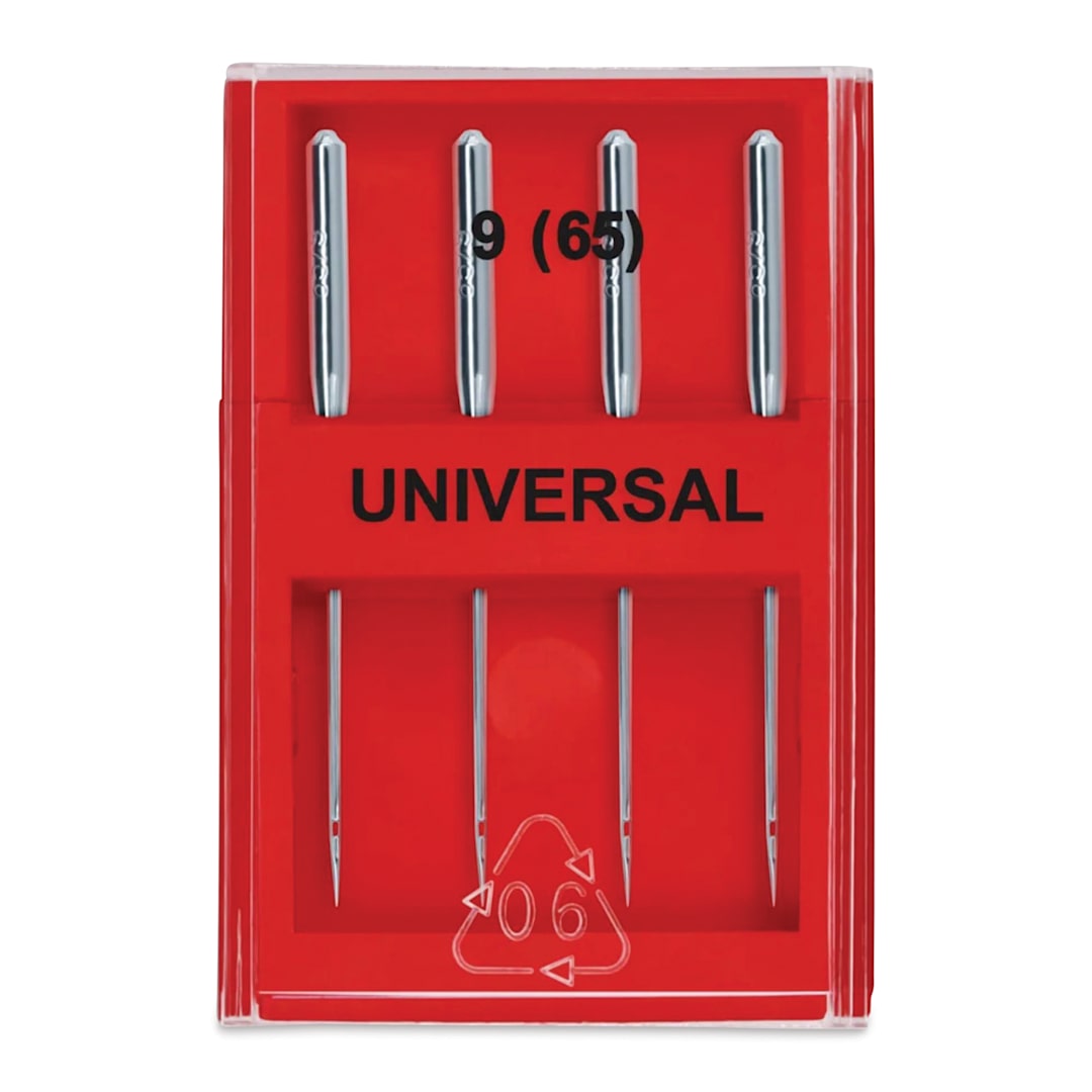Open in modal - Dritz Universal Machine Needles - Size 9, Pkg of 4 top view of needle case