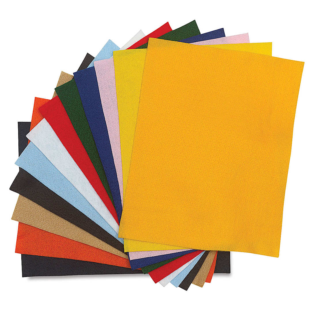 Open in modal - Felt Sheet Assortments -  12 colors of felt sheets shown