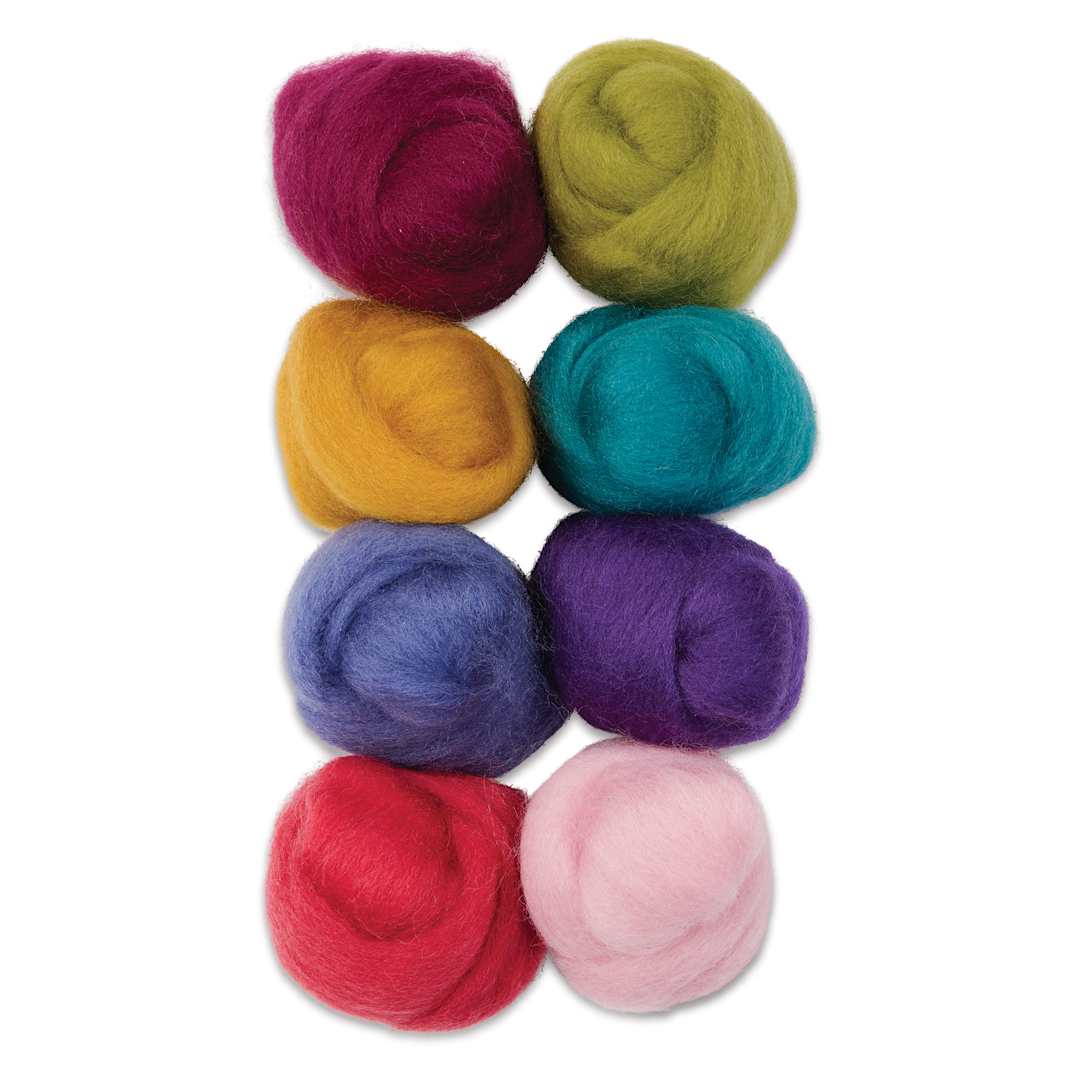 Open in modal - Wistyria Editions 100% Wool Roving - Designer, Pkg of 8