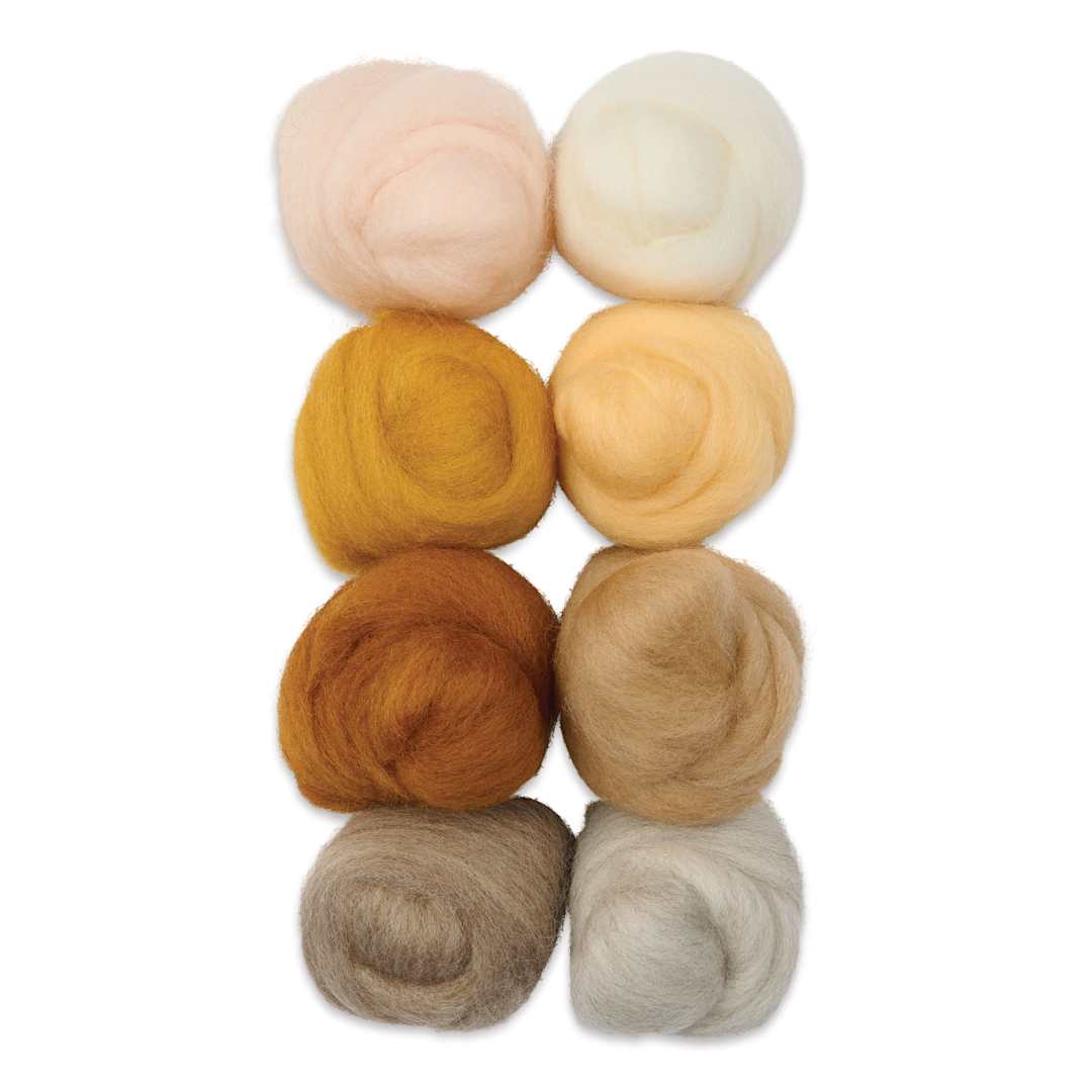 Open in modal - Wistyria Editions 100% Wool Roving - Honeycomb, Pkg of 8