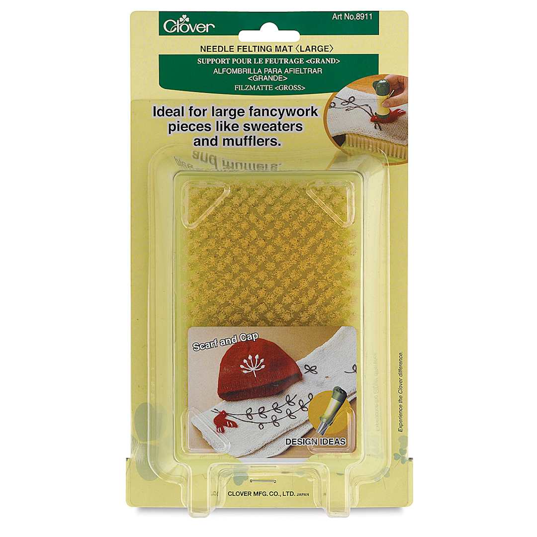 Open in modal - Clover Needle Felting Mats - Front of blister package of Large Felting Mat