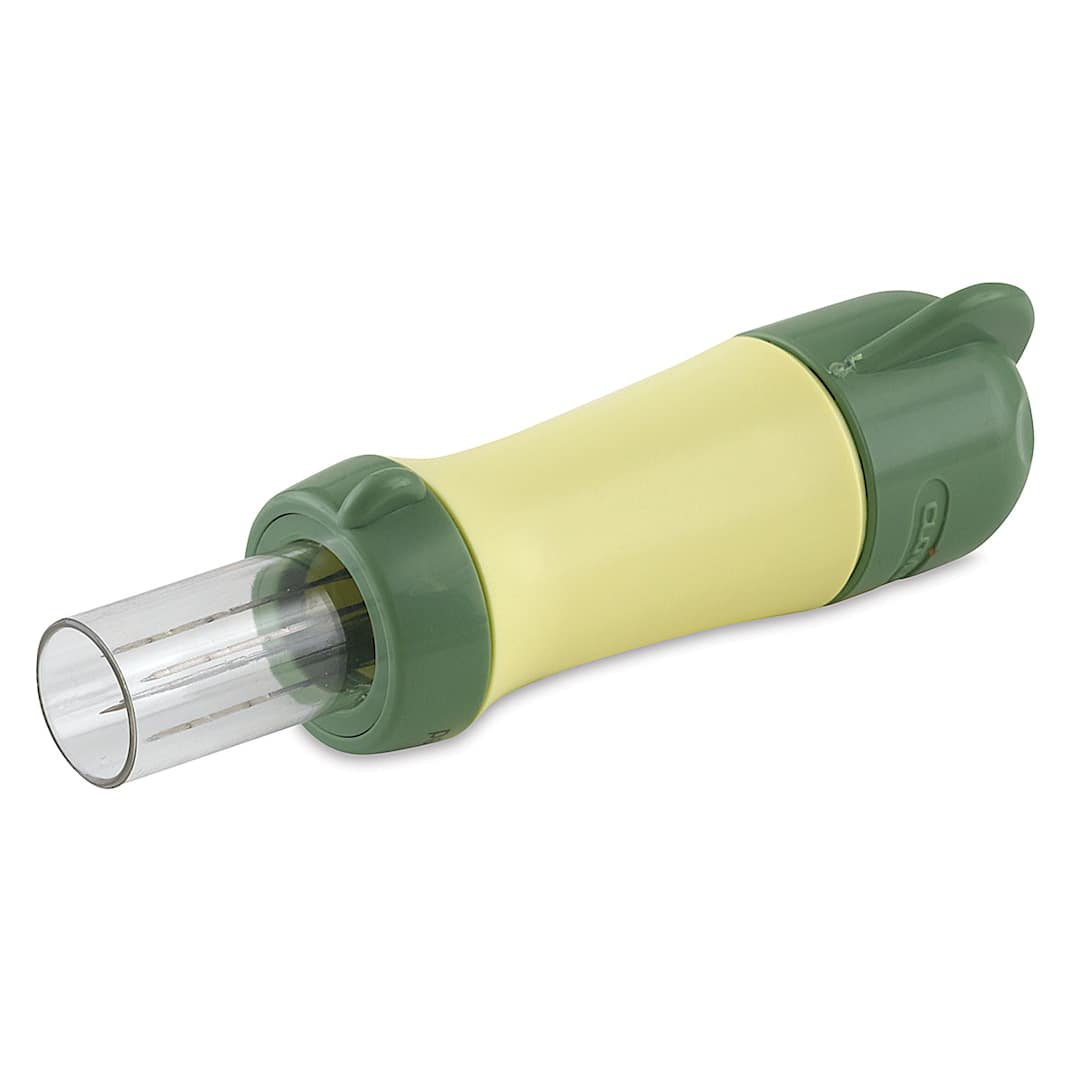 Open in modal - Clover Felting Tools - Angled view of tool with safety lock attached