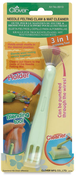 Open in modal - Needle Felting Claw and Mat Cleaner - Front of blister package