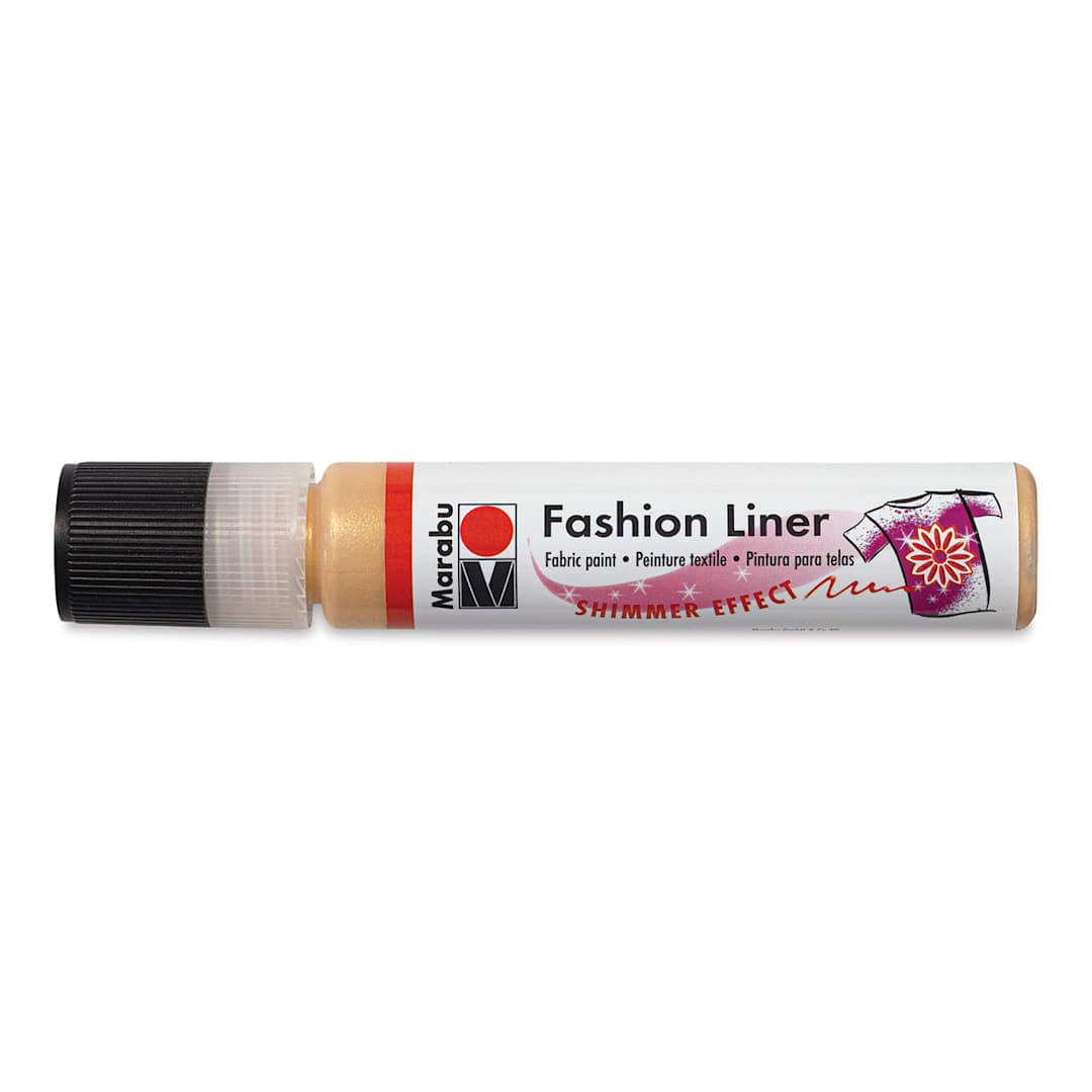 Open in modal - Marabu Fashion Liner Fabric Paint - Shimmer Gold