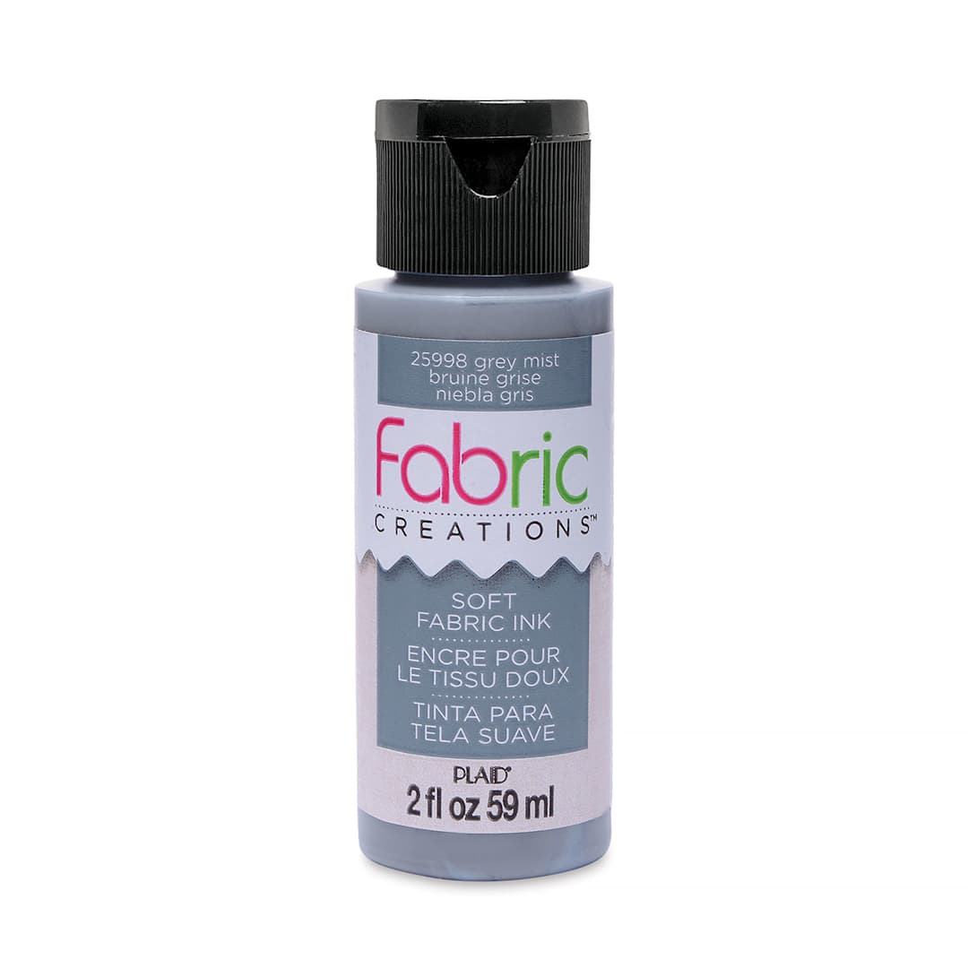 Open in modal - Plaid Fabric Creations Soft Fabric Ink - Grey Mist, 2 oz