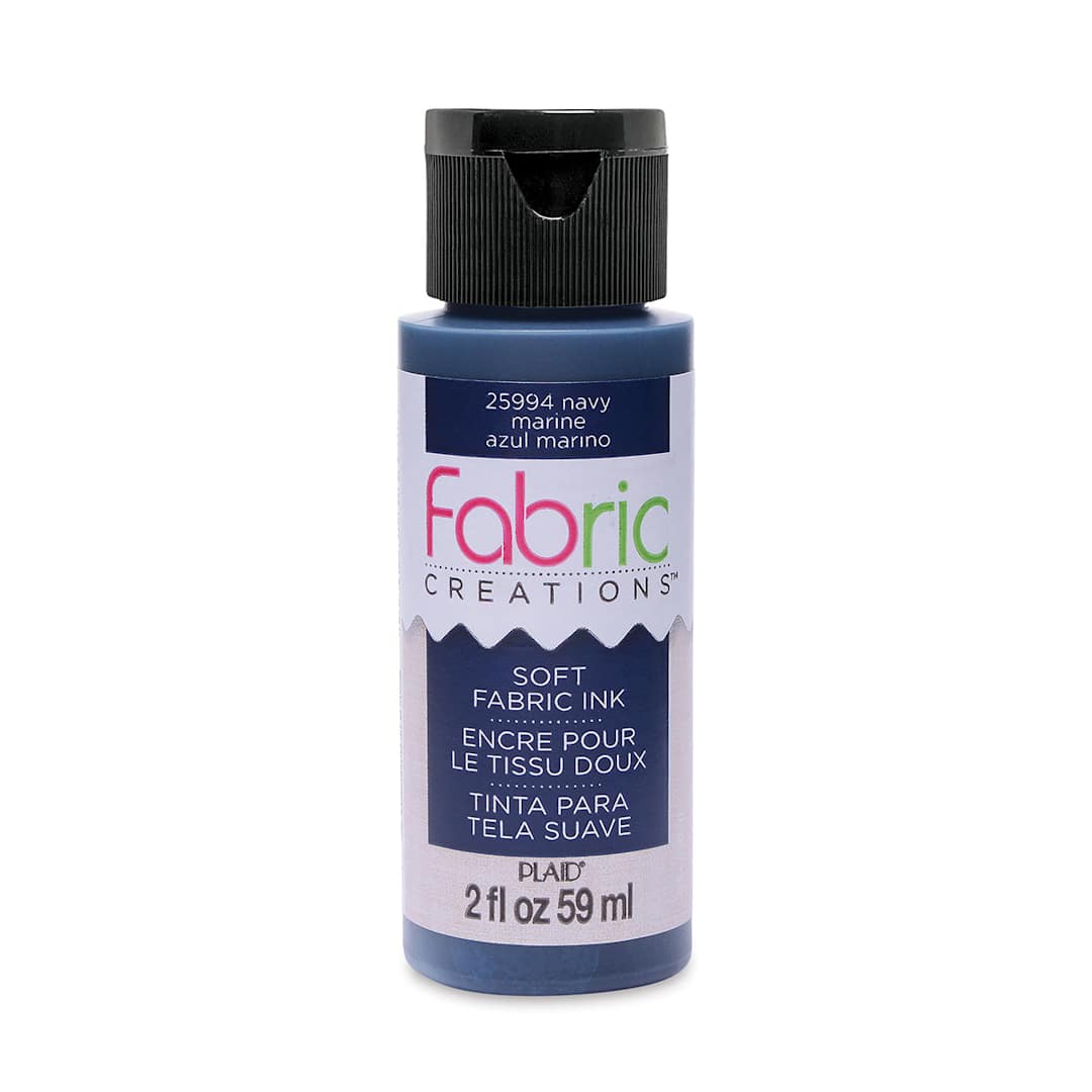 Open in modal - Plaid Fabric Creations Soft Fabric Ink - Navy, 2 oz