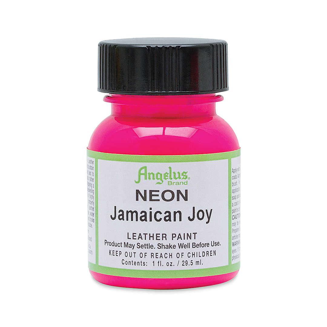 Open in modal - 
Acrylic Leather Paint-Neon Jamaican Joy 1oz Bottle