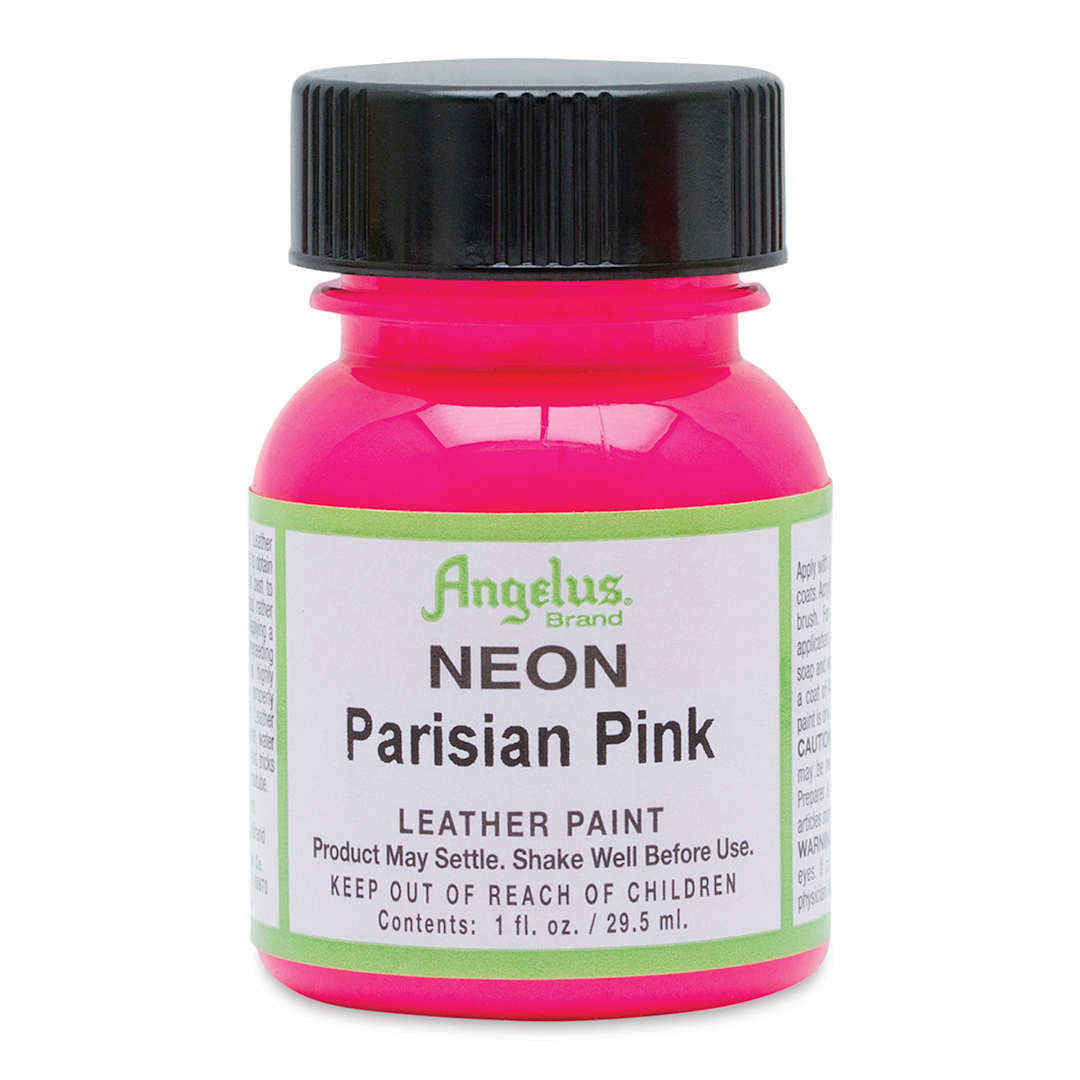 Open in modal - Angelus Acrylic Leather Paint - Neon Parisian Pink, 1 oz