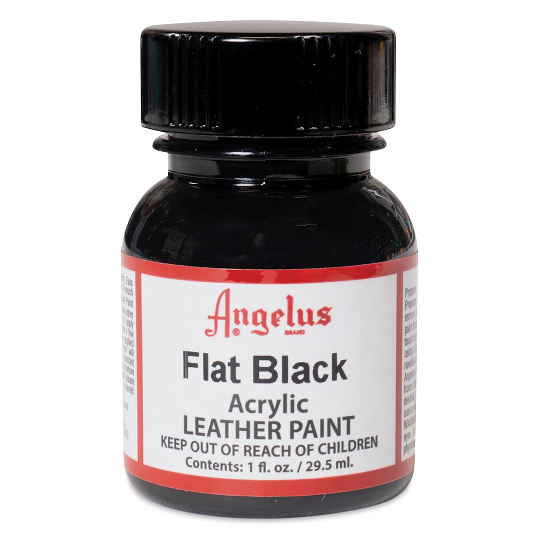 Open in modal - Angelus Acrylic Leather Paint - Flat Black, 1 oz