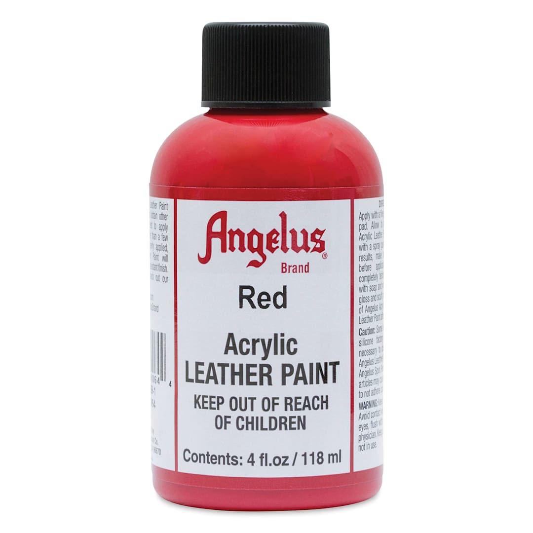 Open in modal - Angelus Acrylic Leather Paint - Red, 4 oz