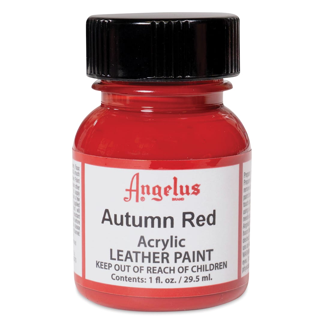 Open in modal - Angelus Acrylic Leather Paint - Autumn Red, 1 oz