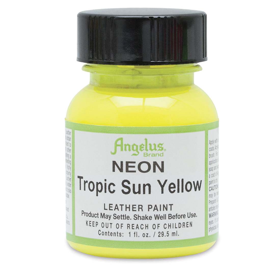 Open in modal - Angelus Acrylic Leather Paint - Neon Tropic Sun, 1 oz