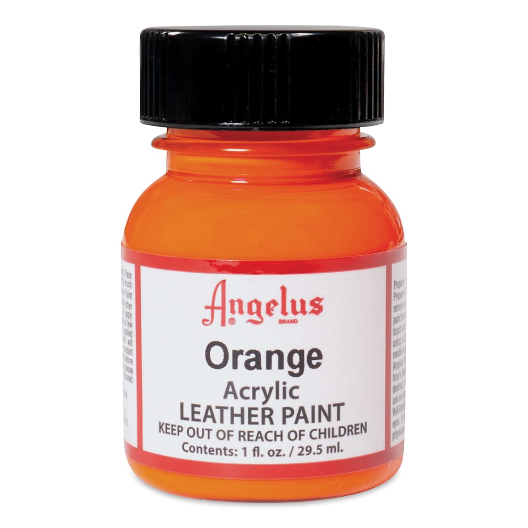 Open in modal - Angelus Acrylic Leather Paint - Orange, 1 oz