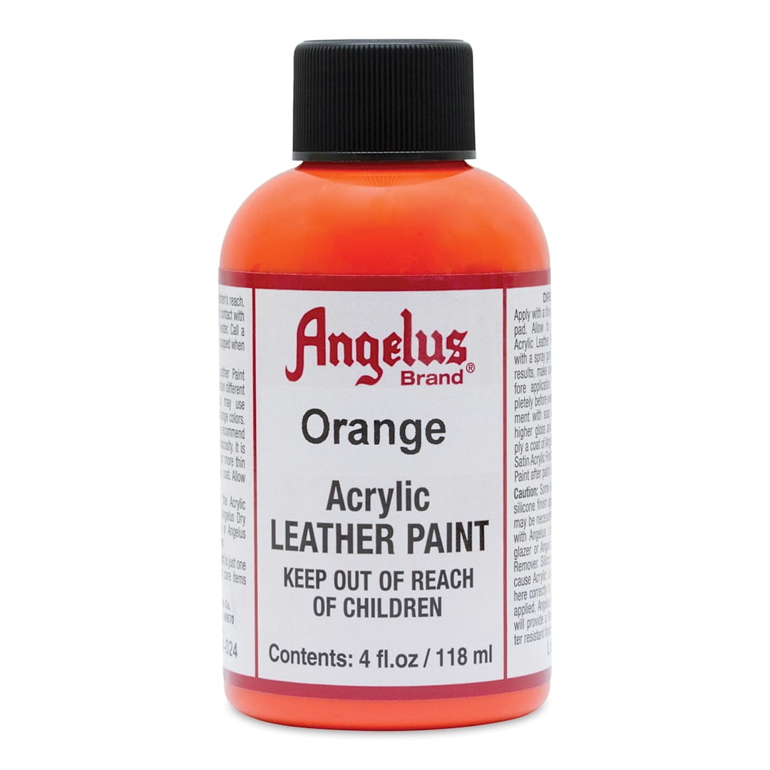 Open in modal - Angelus Acrylic Leather Paint - Orange, 4 oz