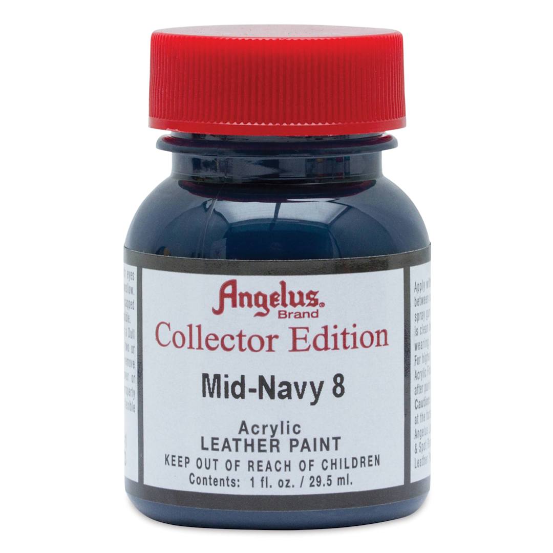 Open in modal - Angelus Acrylic Leather Paint - Mid-Navy 8, Collector Edition, 1 oz