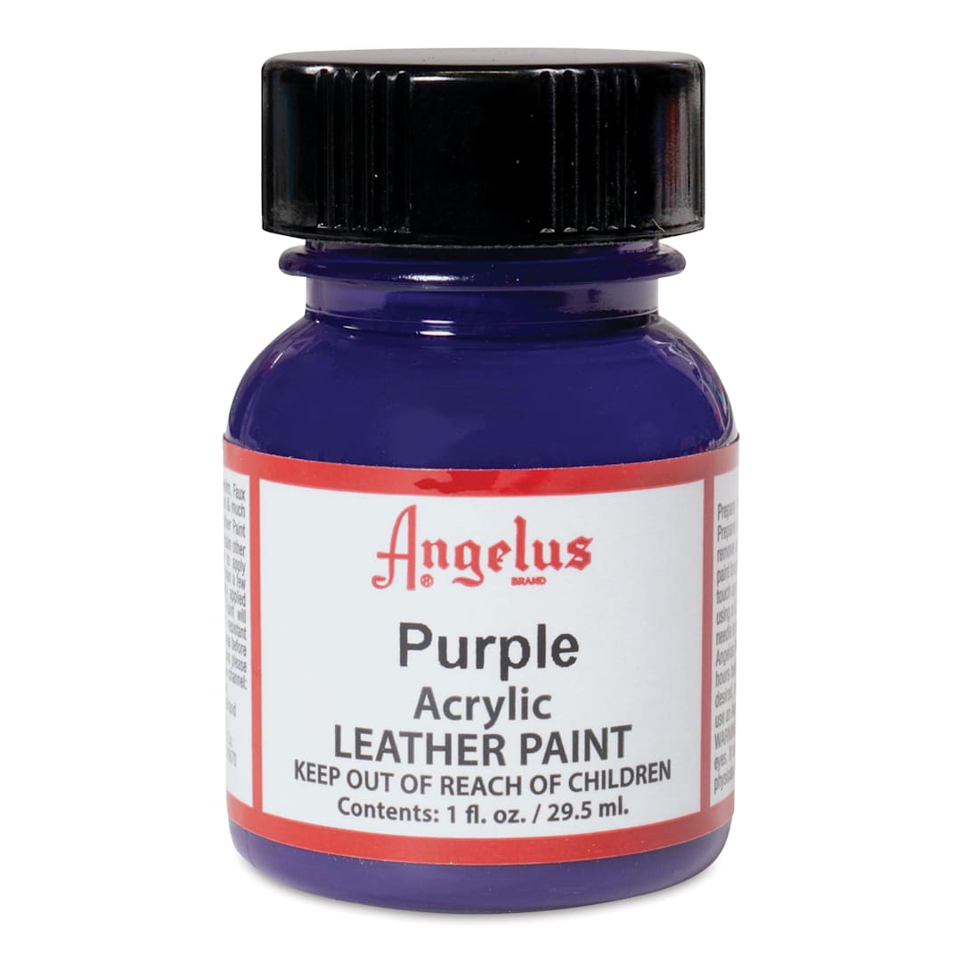 Open in modal - Angelus Acrylic Leather Paint - Purple, 1 oz bottle