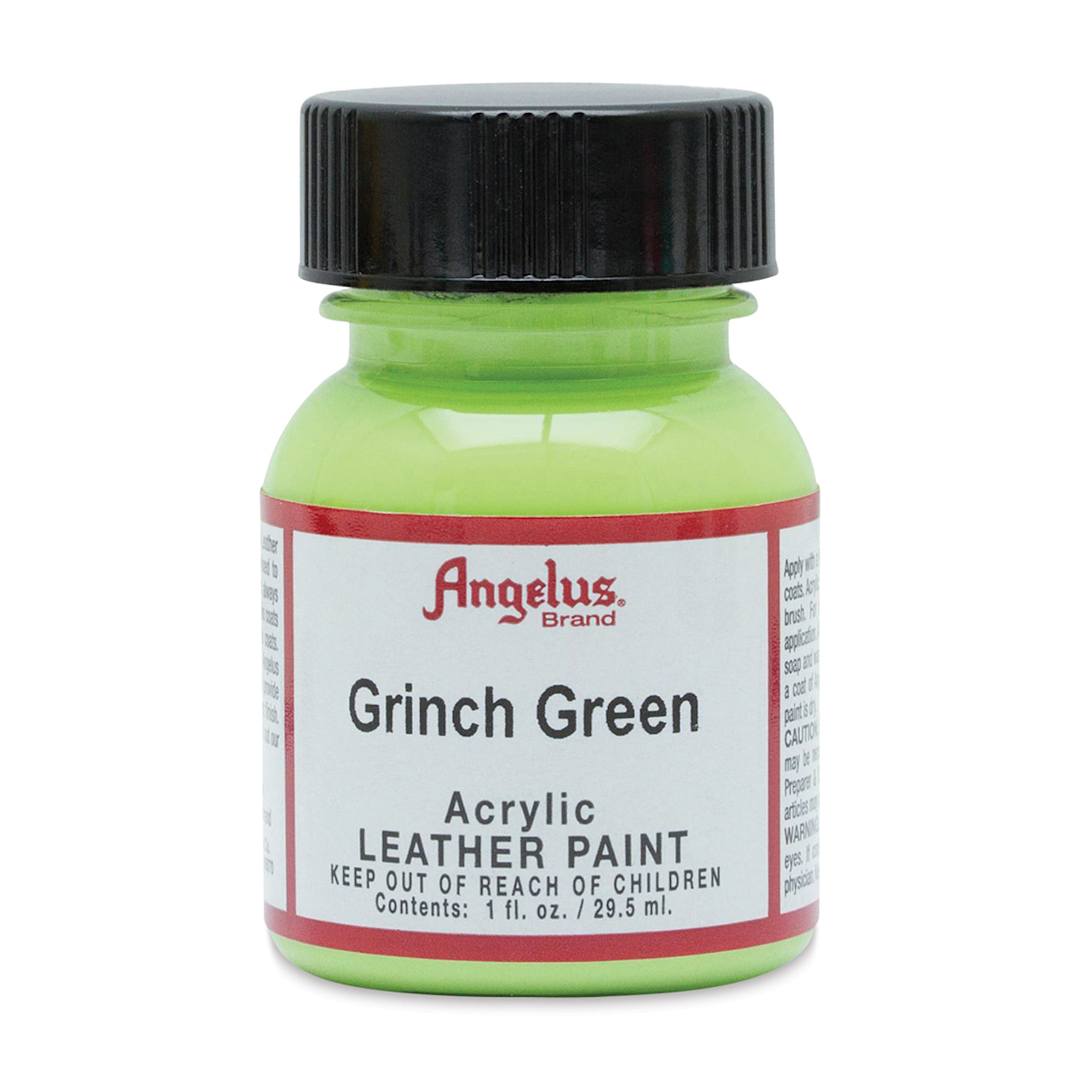 Open in modal - Angelus Acrylic Leather Paint - Grinch Green, 1 oz