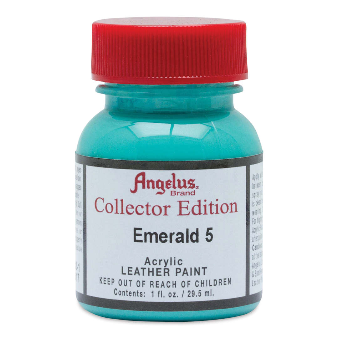 Open in modal - Angelus Acrylic Leather Paint - Emerald 5, Collector Edition, 1 oz