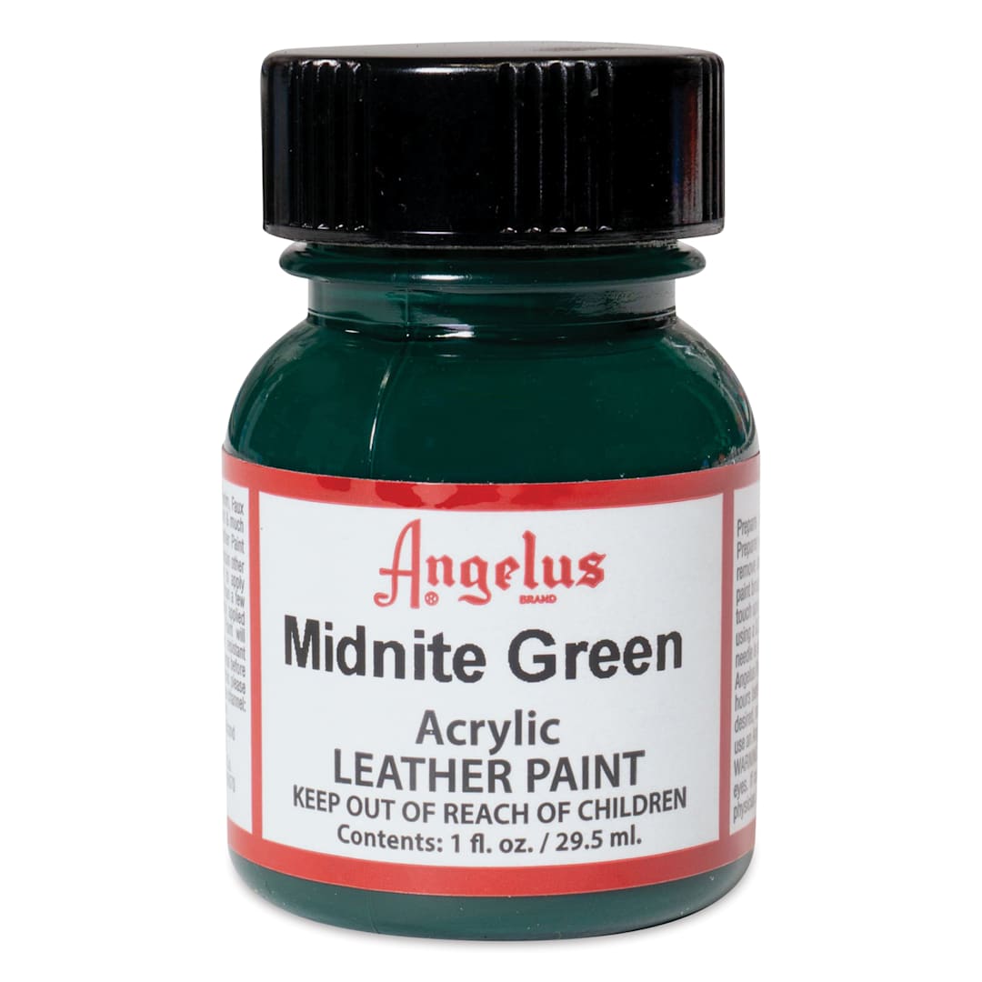 Open in modal - Angelus Acrylic Leather Paint - Midnite Green, 1 oz