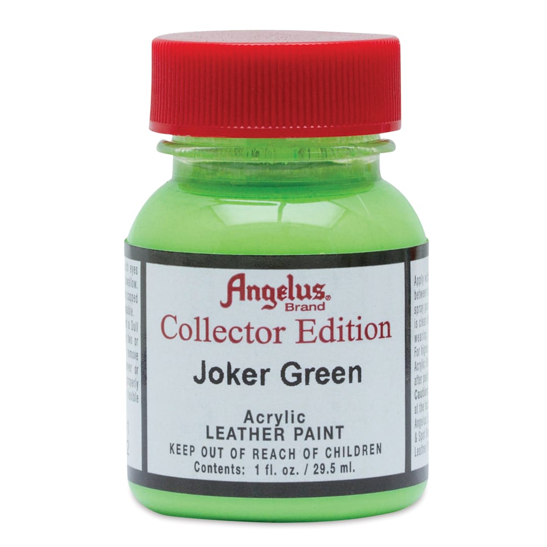 Open in modal - Angelus Acrylic Leather Paint - Joker Green, Collector Edition, 1 oz