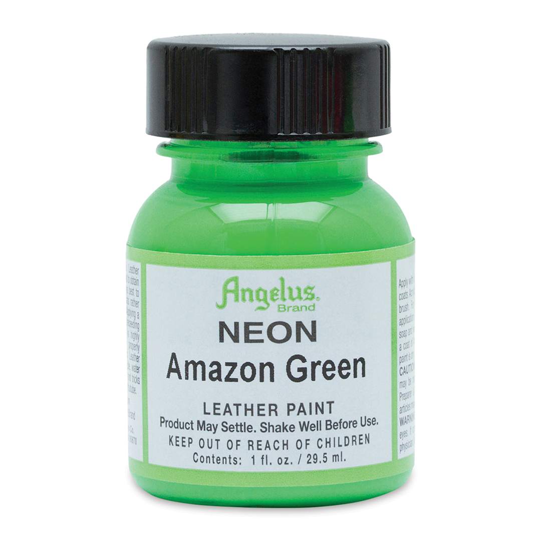 Open in modal - Angelus Acrylic Leather Paint - Neon Amazon Green, 1 oz