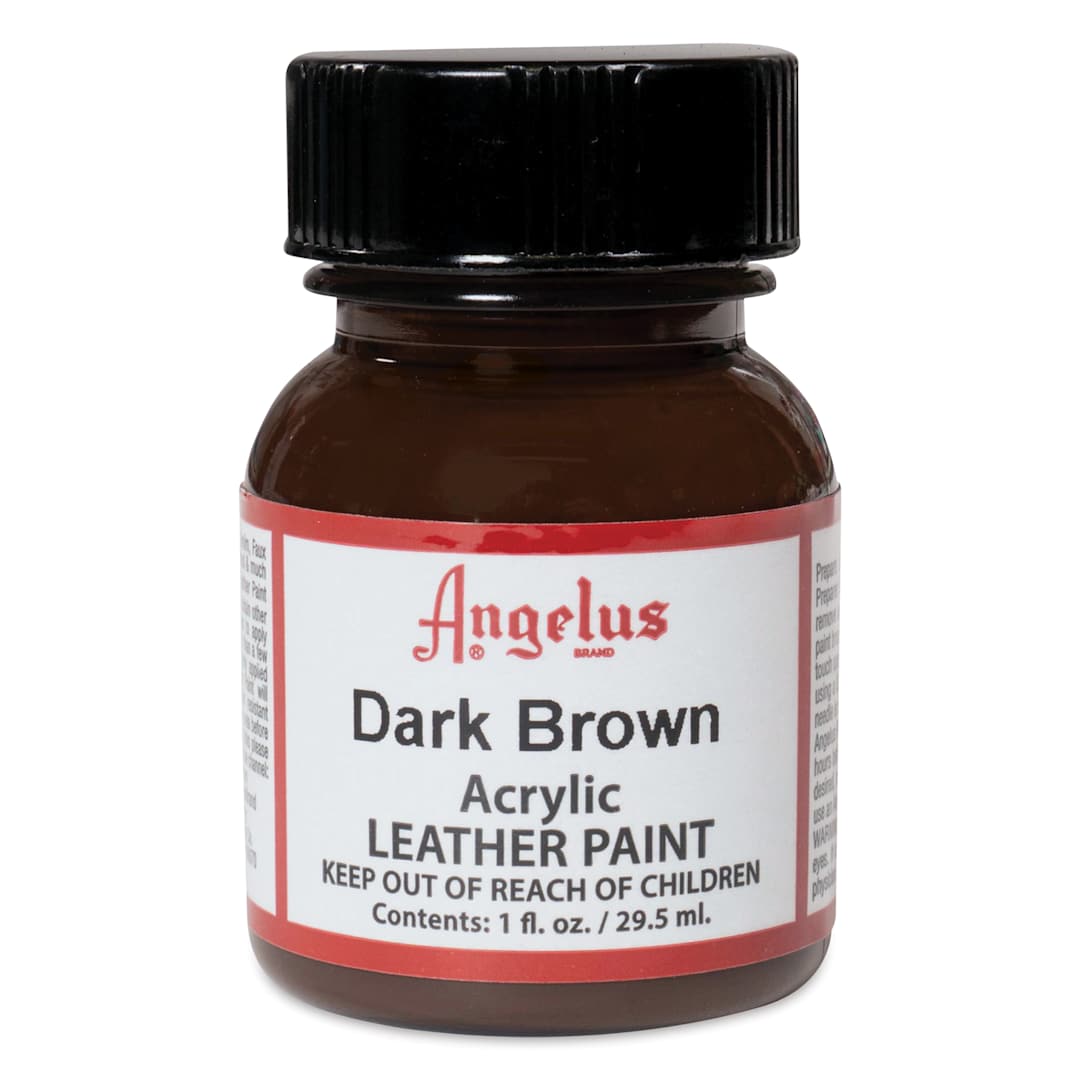 Open in modal - Angelus Acrylic Leather Paint - Dark Brown, 1 oz