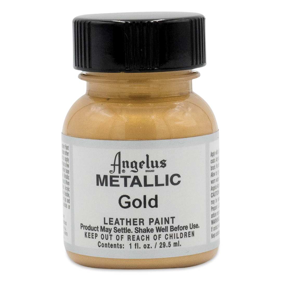 Open in modal - Angelus Acrylic Leather Paint - Gold, Metallic, 1 oz