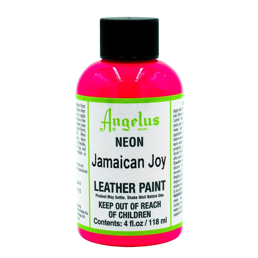 Open in modal - Neon Leather Paint Jamaican Joy