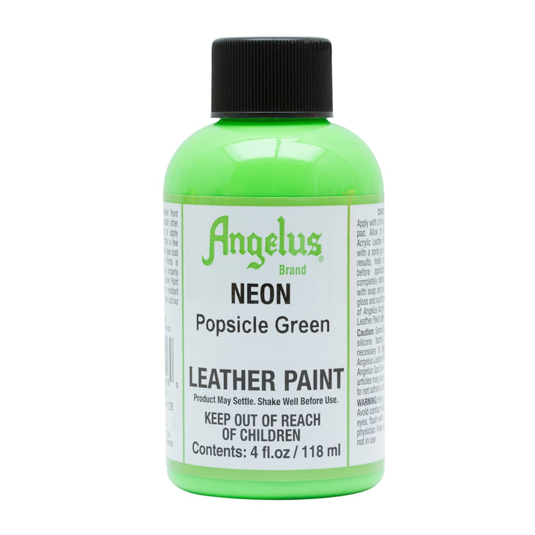 Open in modal - Neon Leather Paint Popsicle Green