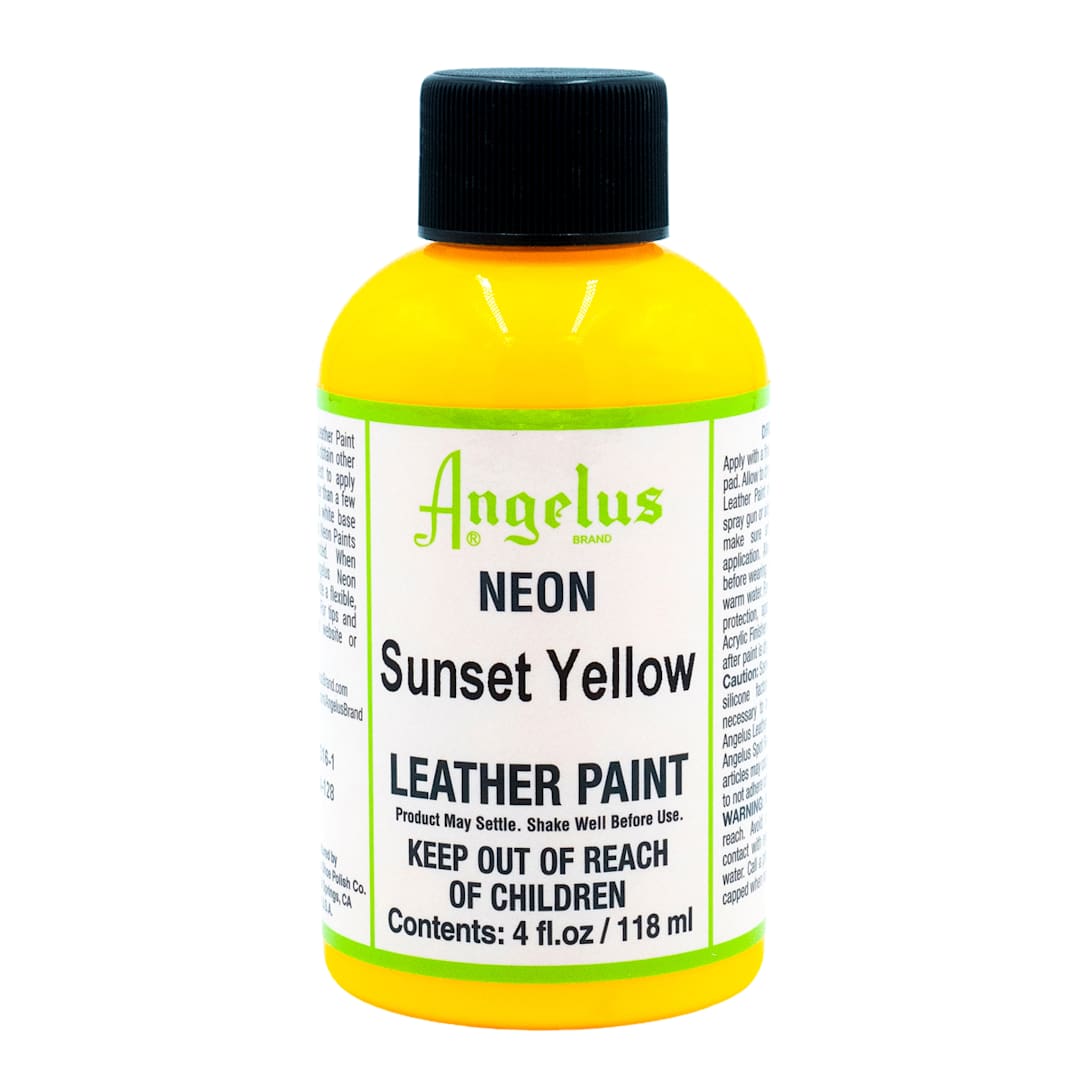 Open in modal - Neon Leather Paint Sunset Yellow
