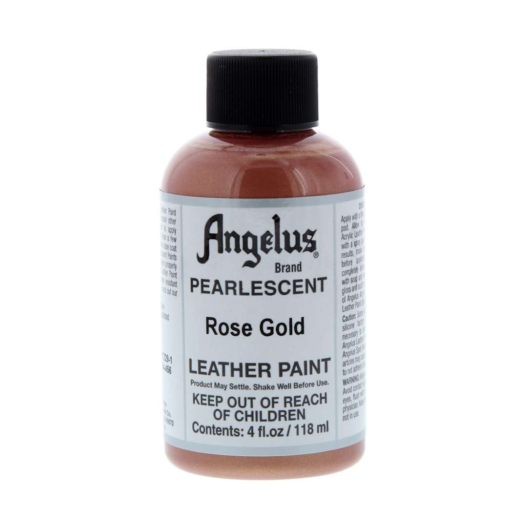 Open in modal - Pearlescent Acrylic Leather Paint Rose Gold   4 oz.