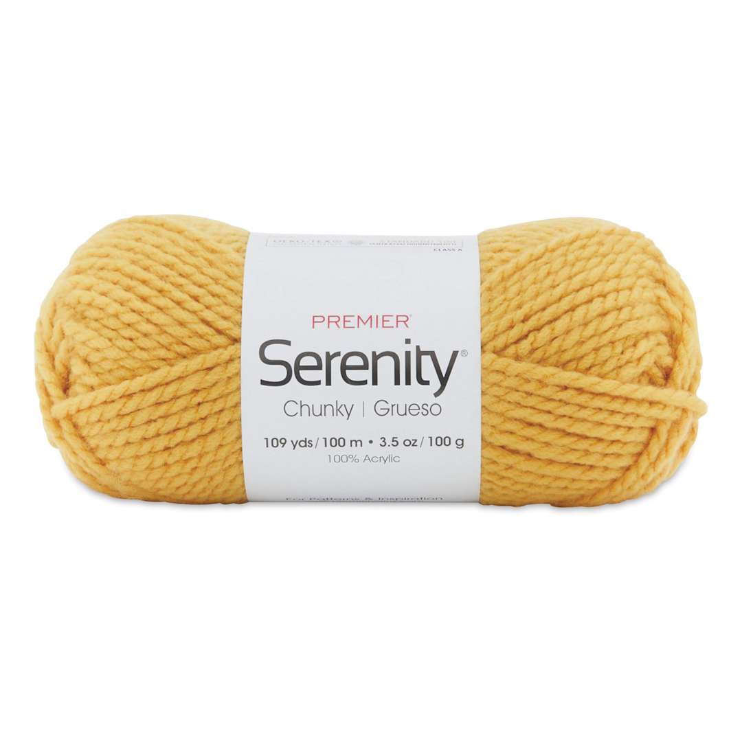 Open in modal - Premier Yarn Serenity Chunky Solids Yarn - Goldenrod, 109 yds