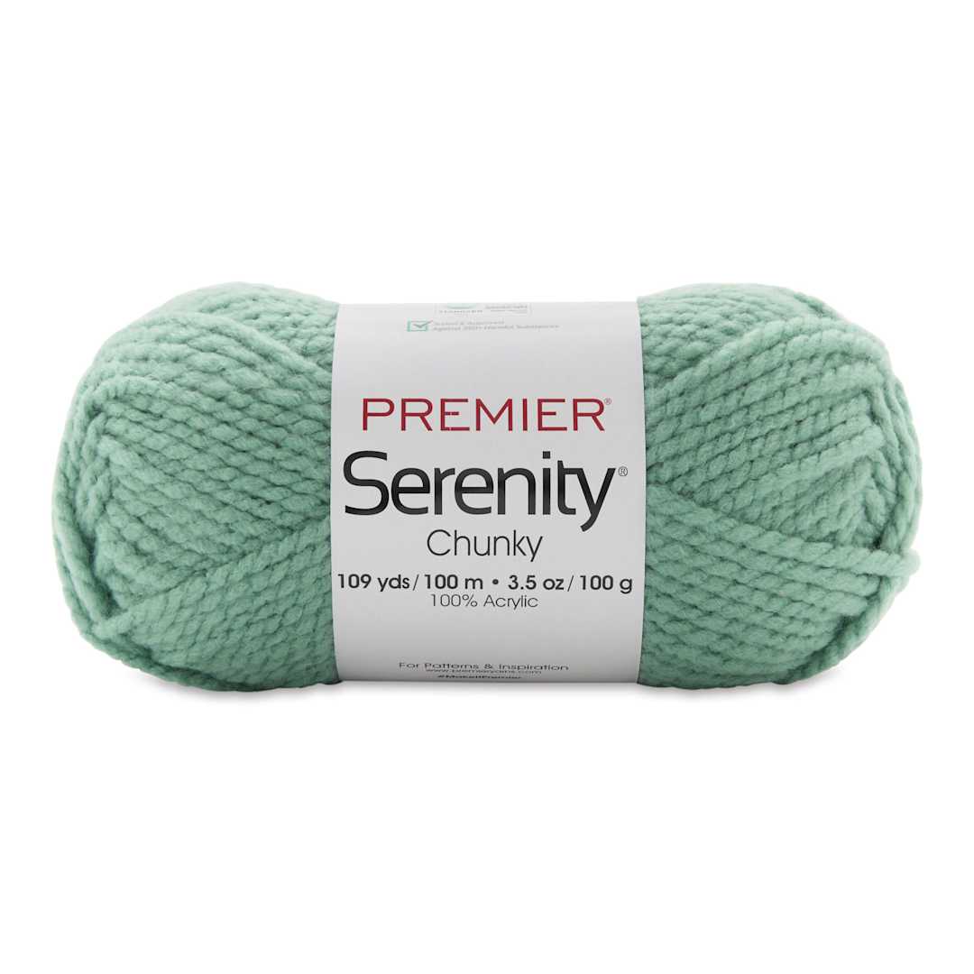 Open in modal - Premier Yarn Serenity Chunky Solids Yarn - Seaglass, 109 yds