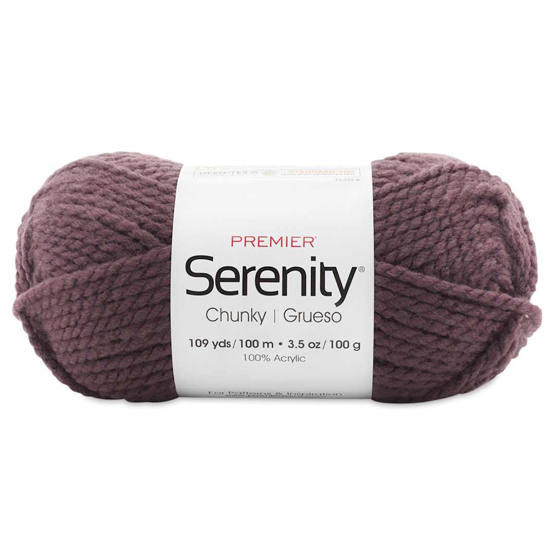 Open in modal - Premier Yarn Serenity Chunky Solids Yarn - Plum