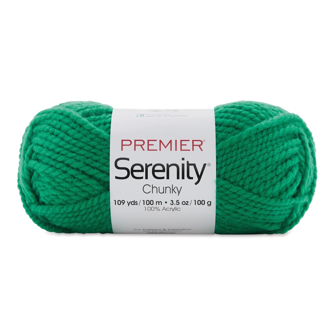 Open in modal - Premier Yarn Serenity Chunky Solids Yarn - Holly, 109 yds