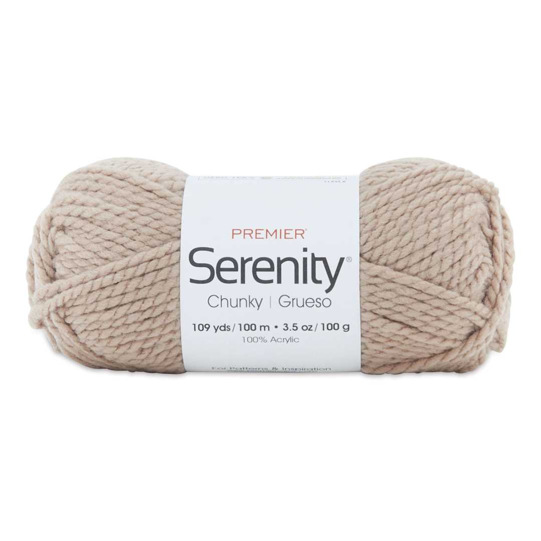 Open in modal - Premier Yarn Serenity Chunky Solids Yarn - Sand, 109 yds