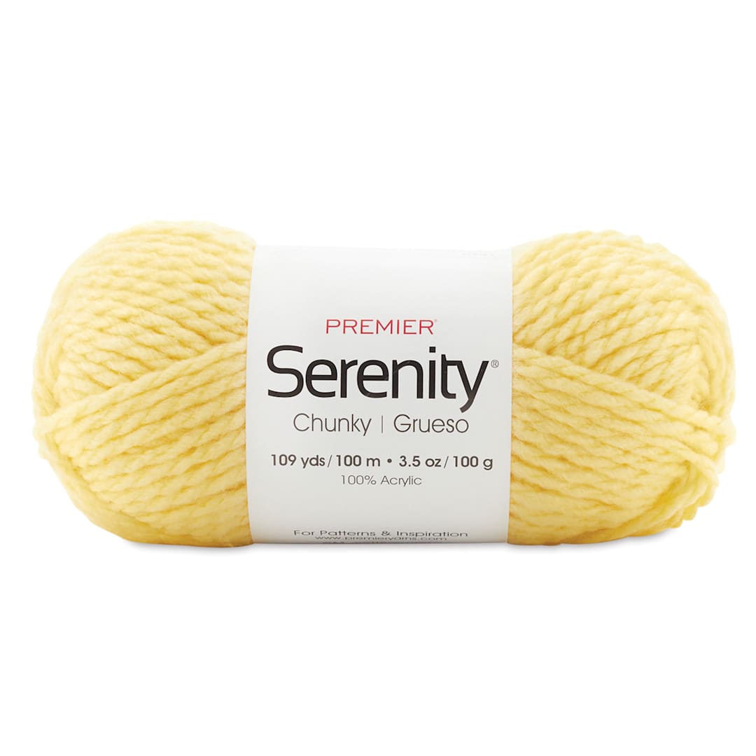 Open in modal - Premier Yarn Serenity Chunky Solids Yarn - Buttercup