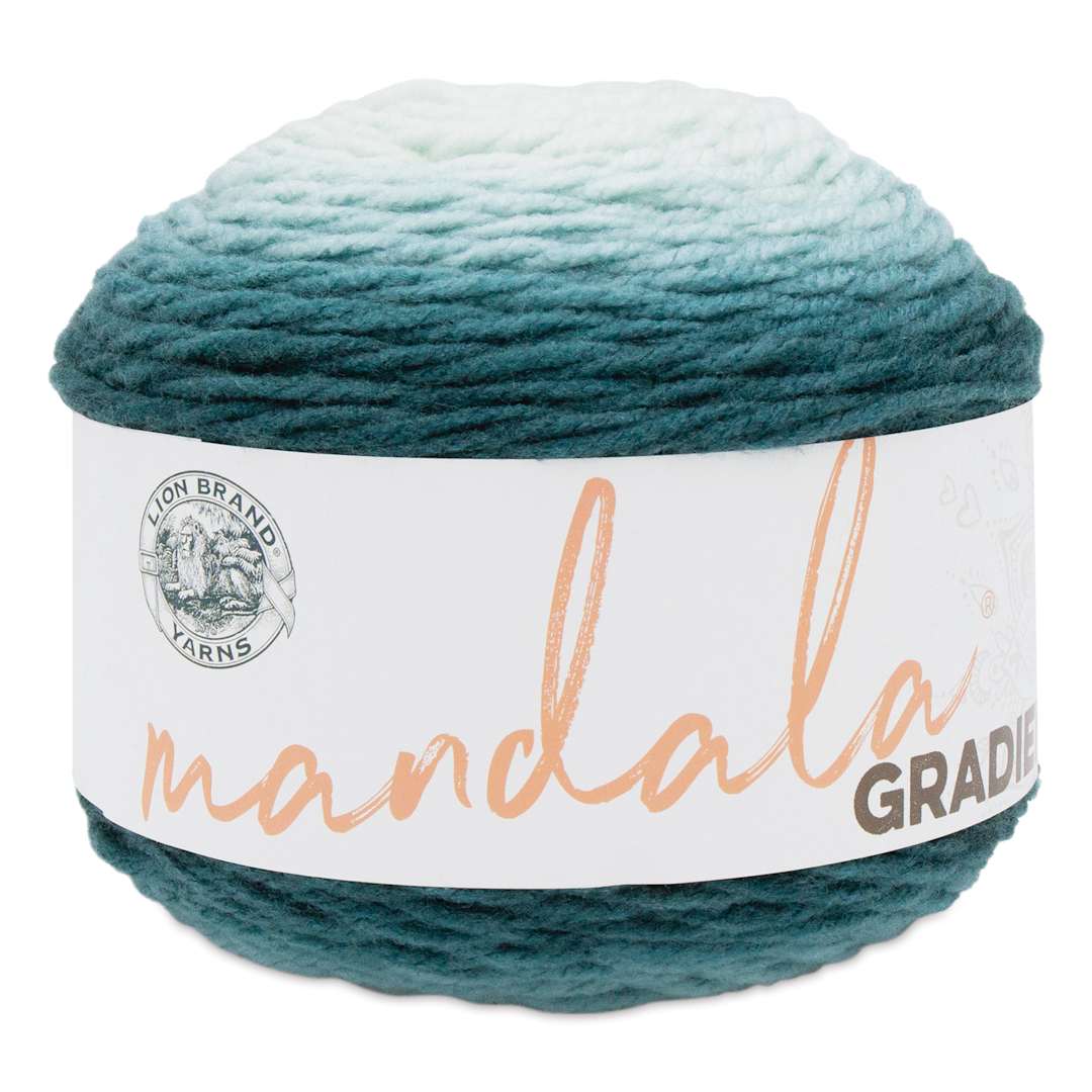 Open in modal - Lion Brand Mandala Gradient Yarn - Dark Teal, 295 yds